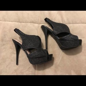 Lsenboye Osnazzie Black Glitter Heels